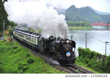 Ban'etsu West Line Tsugawa-Mikawa JR East D51-498 (Takasaki) + 12 series (Niitsu) D51 Ban'etsu Monogatari 115666226