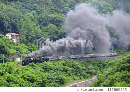 上越線 上牧-水上 JR東日本 D51-498+C57-180+12系-SL Gugut 群馬水上 上越線 上牧-水上 JR東日本 D51-498+C57-180+12系-SL Gugut 群馬水上 115666235