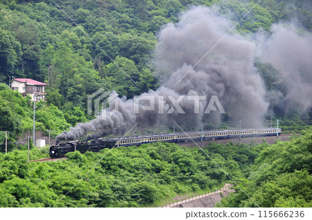 上越線 上牧-水上 JR東日本 D51-498+C57-180+12系-SL Gugut 群馬水上 上越線 上牧-水上 JR東日本 D51-498+C57-180+12系-SL Gugut 群馬水上 115666236