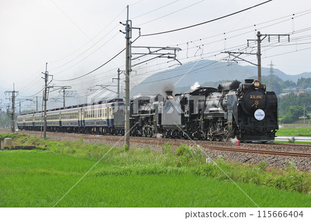 Joetsu Line Gokan-Numata JR East D51-498 + C57-180 + 12 series SL double-unit Minakami Monogatari 115666404