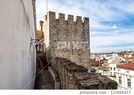 Castle exterior of Castelo de Loule, Algarve, Portugal Castle exterior of Castelo de Loule, Algarve, Portugal 115666817
