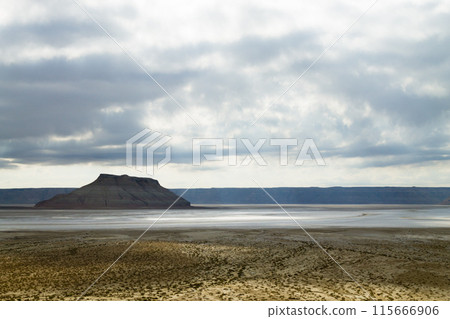 Karyn Zharik depression, Mangystau region, Ustyurt natural reserve, Kazakhstan 115666906