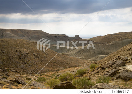 Mangystau region landscape, Kokesem area, Kazakhstan Mangystau region landscape, Kokesem area, Kazakhstan 115666917