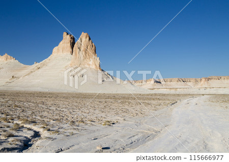 Stunning rock pinnacles in Bozzhira valley view, Kazakhstan Stunning rock pinnacles in Bozzhira valley view, Kazakhstan 115666977