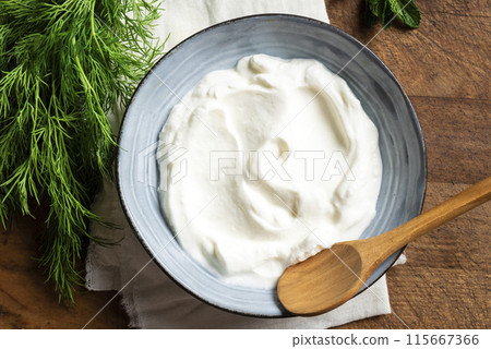 Homemade Greek Yogurt, cream cheese 115667366