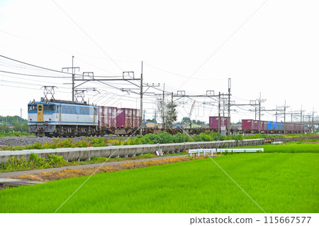 Tohoku Main Line, Kurihashi-Higashiwashimiya, JR Freight, EF65-2127 (Shin-Tsurumi) Tohoku Main Line, Kurihashi-Higashiwashimiya, JR Freight, EF65-2127 (Shin-Tsurumi) 115667577