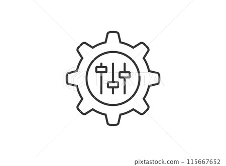 Customization, service, setting icon. Vector illustration. Customization, service, setting icon. Vector illustration. 115667652