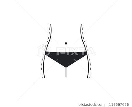 Body, metabolism, fat removal icon. Vector illustration. 115667656