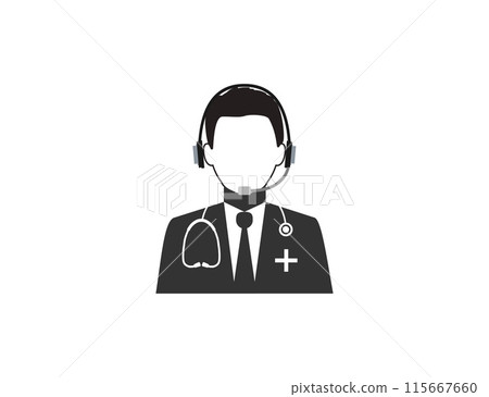 Consultation, online, medical icon. Vector illustration. Consultation, online, medical icon. Vector illustration. 115667660