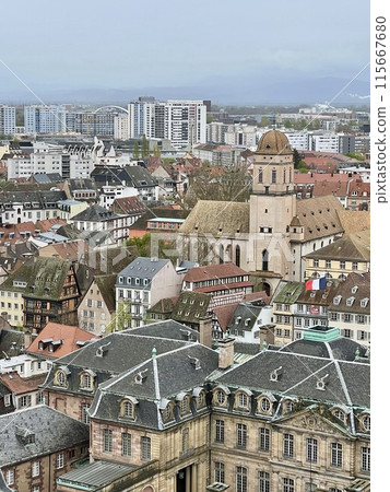 Panoramic view from the cathedral of Strasbourg. Alsace. France roof. Panoramic view from the cathedral of Strasbourg. Alsace. France roof. 115667680