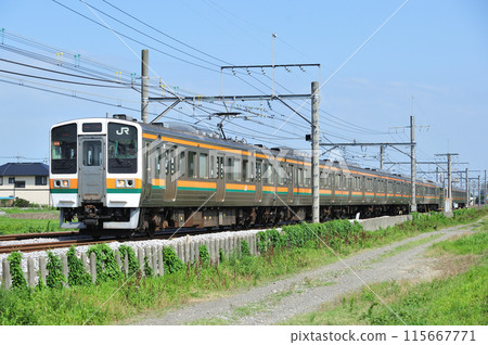 Takasaki Line Gyoda-Kumagaya JR East 211 series C5 train (Takasaki) Takasaki Line Gyoda-Kumagaya JR East 211 series C5 train (Takasaki) 115667771