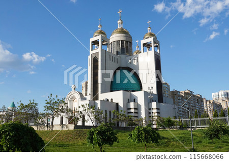 Kyiv, Ukraine May 5, 2024: Patriarchal Cathedral of the Resurrection of Christ UGK Kyiv, Ukraine May 5, 2024: Patriarchal Cathedral of the Resurrection of Christ UGK 115668066