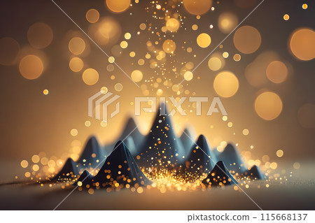 Golden shining star silhouette 115668137