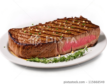 New York Strip Steak Juicy perfectly cooked New York strip steak seared to perfection 115668549