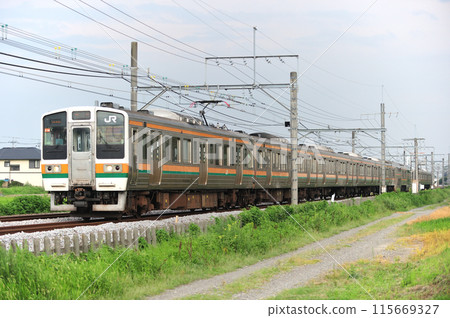 高崎線 行田熊谷 JR 東日本 211 系列 C16 編組(高崎) 高崎線 行田熊谷 JR 東日本 211 系列 C16 編組(高崎) 115669327