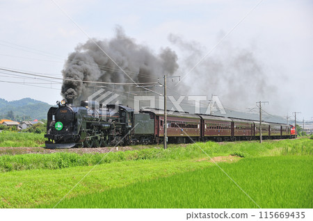 Shinetsu Main Line Annaka-Isobe JR East C61-20 + old passenger car + DD51-842 (Takasaki) SL Retro Usui 115669435