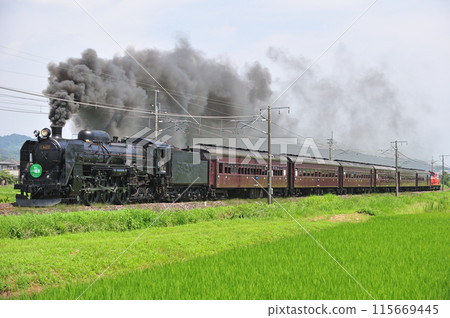 Shinetsu Main Line Annaka-Isobe JR East C61-20 + old passenger car + DD51-842 (Takasaki) SL Retro Usui 115669445