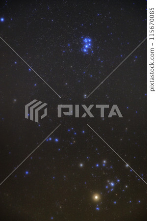 Autumn starry sky: Pleiades and Hyades Autumn starry sky: Pleiades and Hyades 115670085