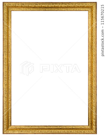 Antique Golden Brown Classic Old Vintage Wooden Rectangle ornate mockup canvas frame isolated on white Antique Golden Brown Classic Old Vintage Wooden Rectangle ornate mockup canvas frame isolated on white 115670215