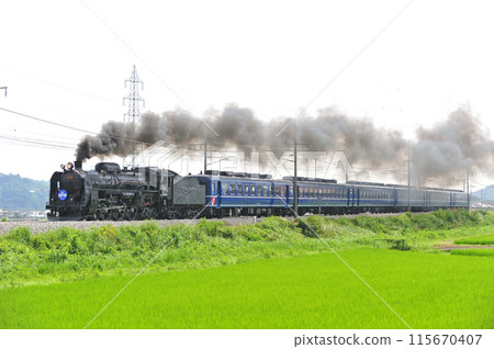 Joetsu Line Yagihara-Shibukawa JR East C61-20+12 series (Takasaki) SL Minakami 115670407