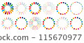 Frame decoration in SDGs colors 115670977