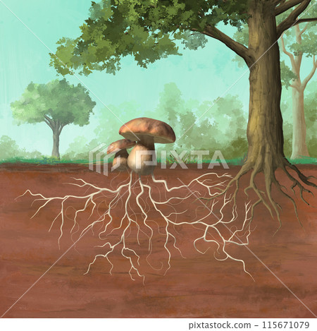 Symbiotic association between plant and fungus Symbiotic association between plant and fungus 115671079