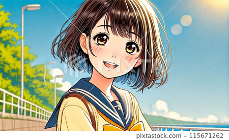 nice smiling girl 115671262