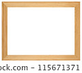 Antique Golden Brown Classic Old Vintage Wooden Rectangle ornate mockup canvas frame isolated on white 115671371