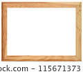 Antique Golden Brown Classic Old Vintage Wooden Rectangle ornate mockup canvas frame isolated on white 115671373