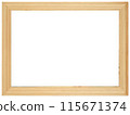 Antique Golden Brown Classic Old Vintage Wooden Rectangle ornate mockup canvas frame isolated on white 115671374