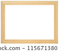 Antique Golden Brown Classic Old Vintage Wooden Rectangle ornate mockup canvas frame isolated on white 115671380