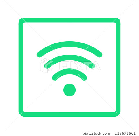 簡單的綠色 Wi-Fi 標誌 簡單的綠色 Wi-Fi 標誌 115671661