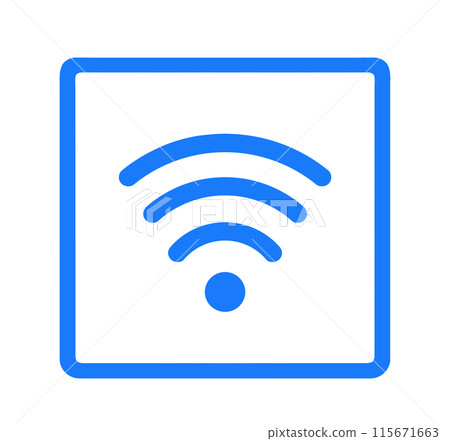 簡單的藍色 Wi-Fi 標記 115671663