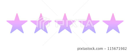 粉紅色漸層 | 5 星標記 115671982