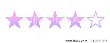 粉紅色漸層|4星標記 115671984