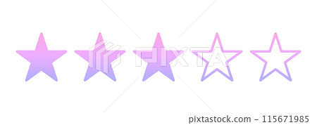 粉紅色漸層 | 3 星標記 115671985