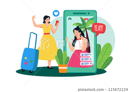 Traveler seeks recommendations and connects. Traveler seeks recommendations and connects. 115672229