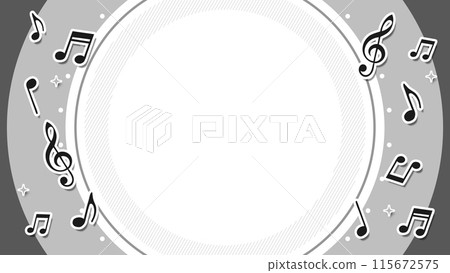 Animation of swaying notes and bouncing circles. The color of the notes is black. Animation of swaying notes and bouncing circles. The color of the notes is black. 115672575