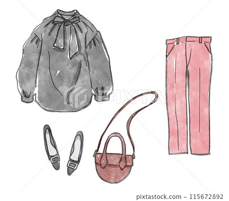 手繪時尚協調辦公休閒 115672892