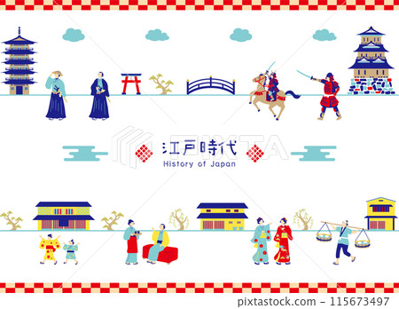 江戶時代插畫素材集 115673497