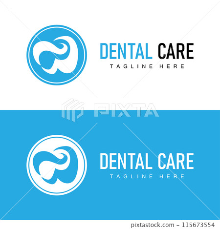 Dental health logo design caring for teeth illustrator template Dental health logo design caring for teeth illustrator template 115673554