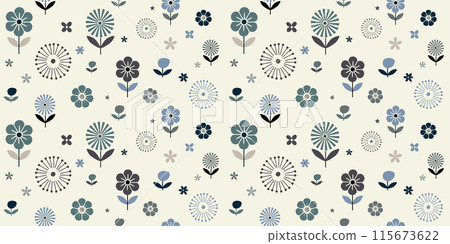 斯堪的納維亞風味有機插畫圖案背景素材 斯堪的納維亞風味有機插畫圖案背景素材 115673622