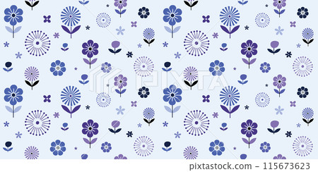 Scandinavian style organic illustration pattern background material 115673623