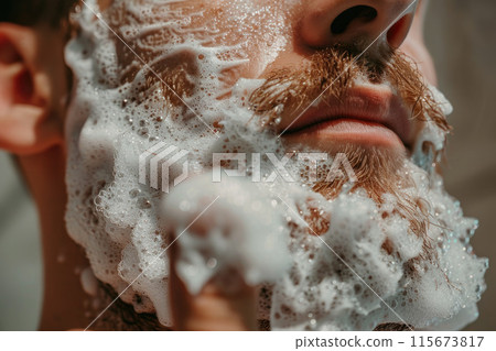 Close-up of lace dress details and hand 115673817