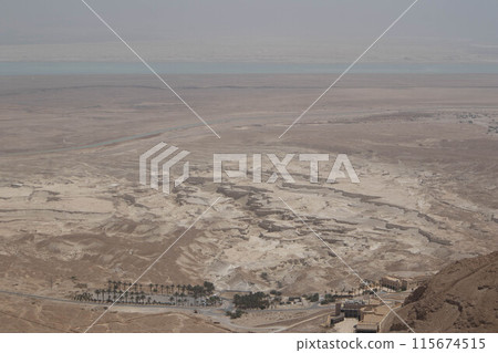 Masada view from the top of the fortress 115674515