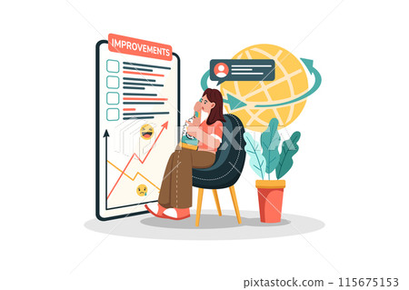 Business owner seeking feedback from customers to improve products or services. 115675153