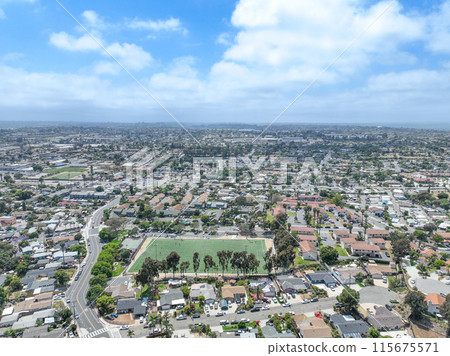 Aerial view of Vista, Carlsbad in North County of San Diego, California. USA 115675571