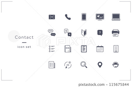 Business icon material set (inquiry edition) 115675844