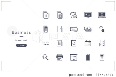 Business Icon Set (Accounting/Invoice) Business Icon Set (Accounting/Invoice) 115675845