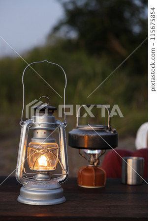 sunset at camp 115675854